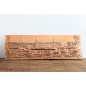 VTG Hammered Copper Hand Made Ancient Cityscape Landscape Artwork Artist Signed